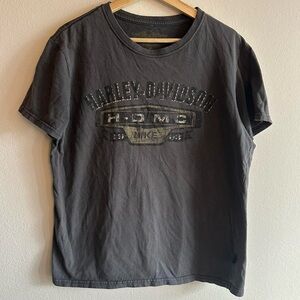 Harley-Davidson Black Distressed Logo Tee